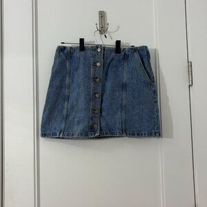 Button front denim skirt- Wilfred Free/Aritzia